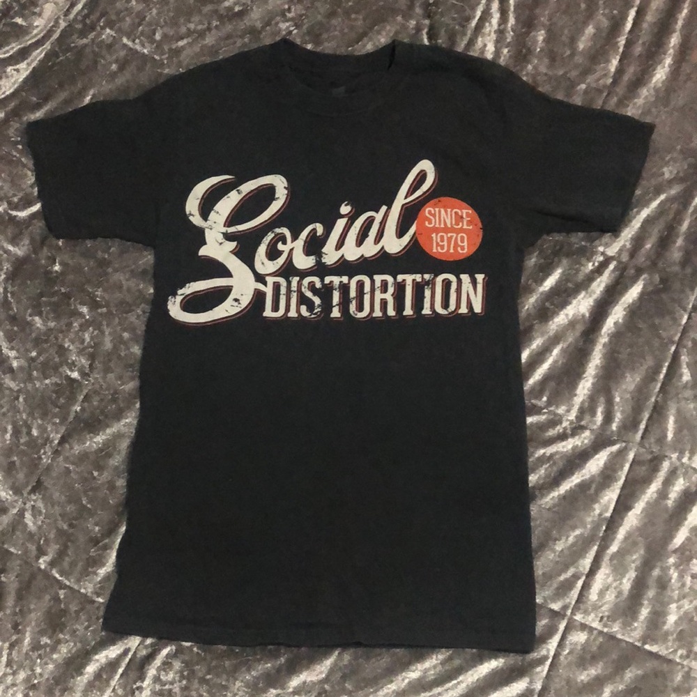 Social distortion shirt (front and back print!) black size small